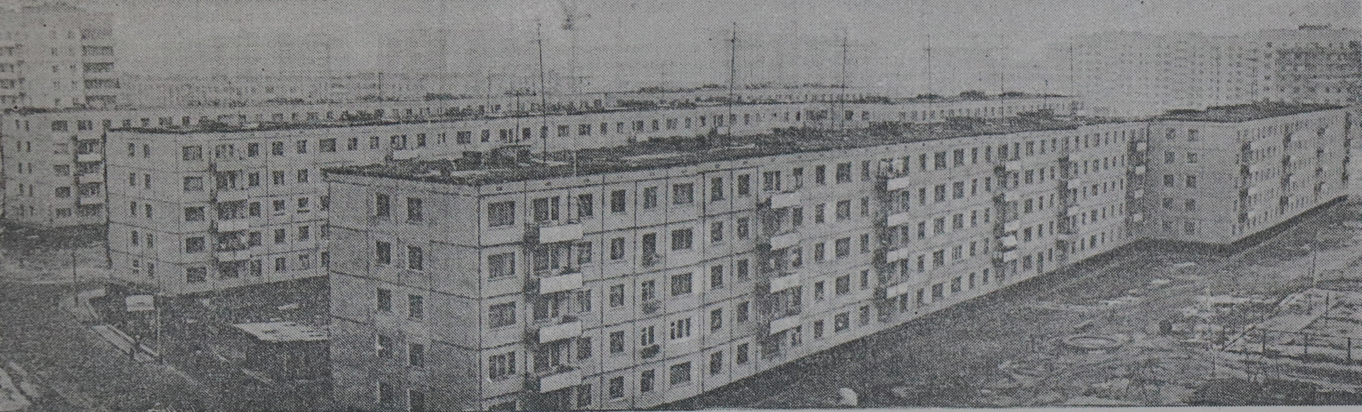 1979 год. Пятиэтажки микрорайона Юг-4. Витебский рабочий, 30 декабря 1979 года