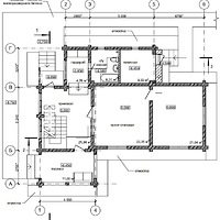 3. Пример плана 1 этажа.  Дополнительно может быть обозначено размещение мебели и оборудования.