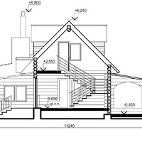 6. Пример разреза деревянного дома.