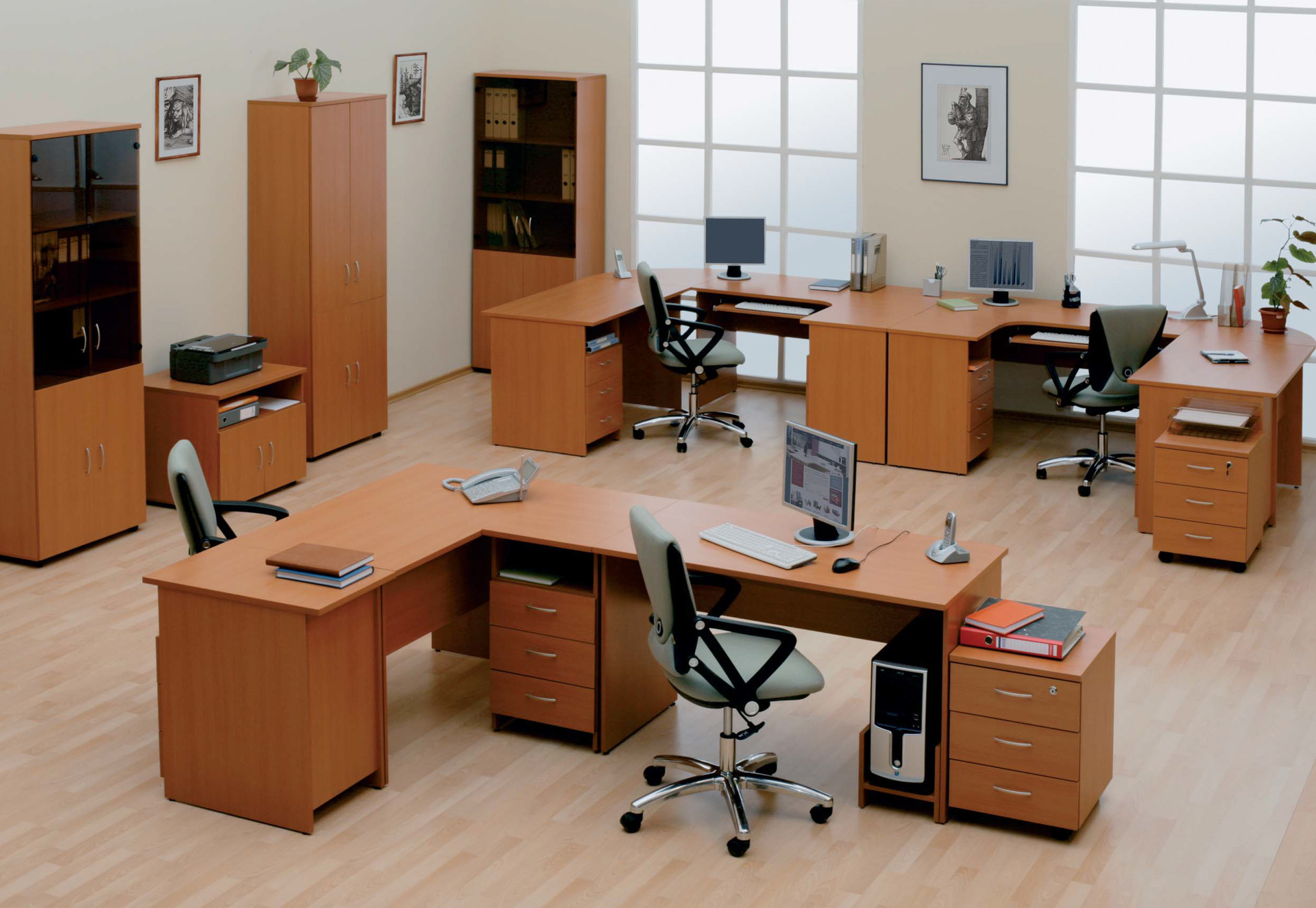 Как поставить 4 стола. Альтерна — мебельная фабрика. Офисная мебель. Расстановка мебели в офисе. Расположение мебели в офисе.