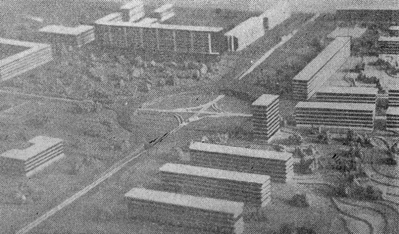 Проект реконструкции площади Черняховского. Витебский рабочий, 1 января 1965 года
