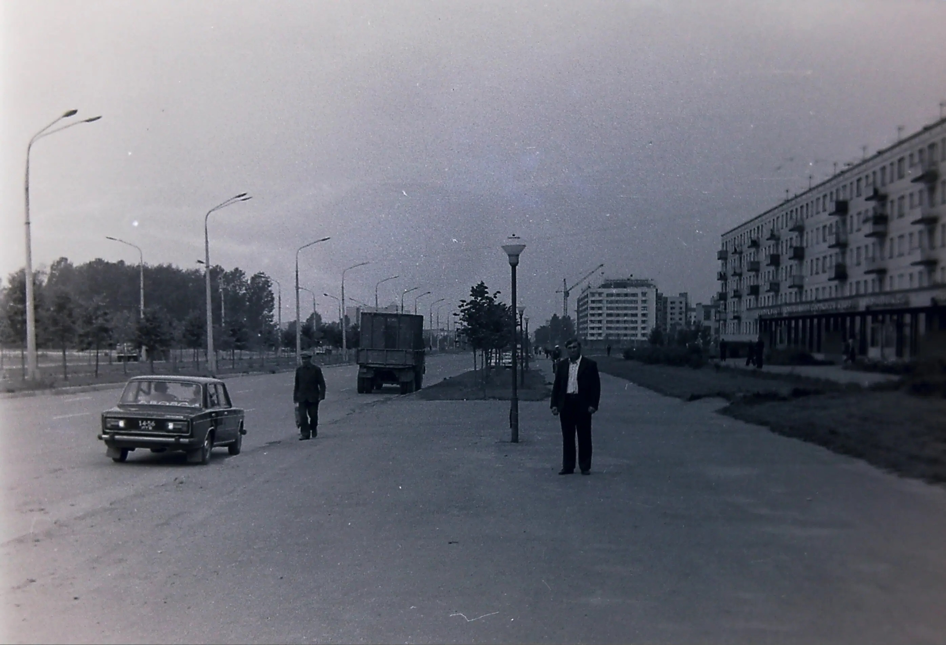 Московский проспект в районе будущей поликлиники в 1977-1978 годах. Фото с pastvu.com