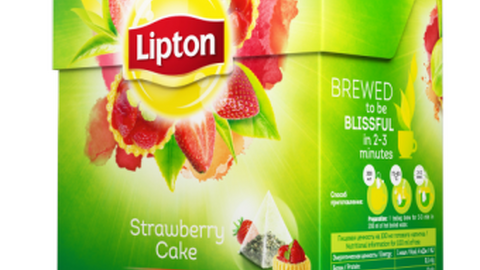 Чай LIPTON Strawberry cake 20*1,4 г зеленый
