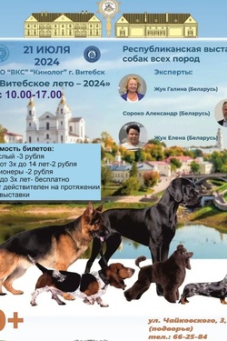 Республиканская выставка собак «Витебское лето – 2024». Афиша мероприятий